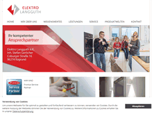 Tablet Screenshot of elektro-langguth.de